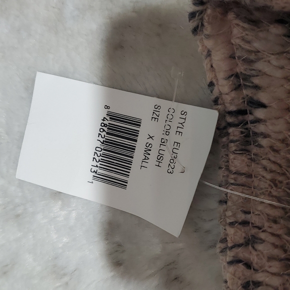 Elodie Pink Tweed Style Lined Zippered Cardigan Style Jacket Size XS NWT - Picture 4 of 5